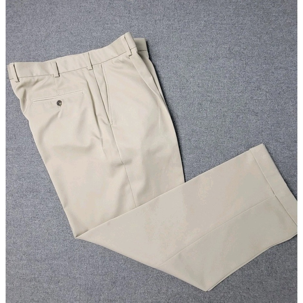 Brooks Brothers Men's Dress Pants Khaki 38x30 Polyester Country Club
